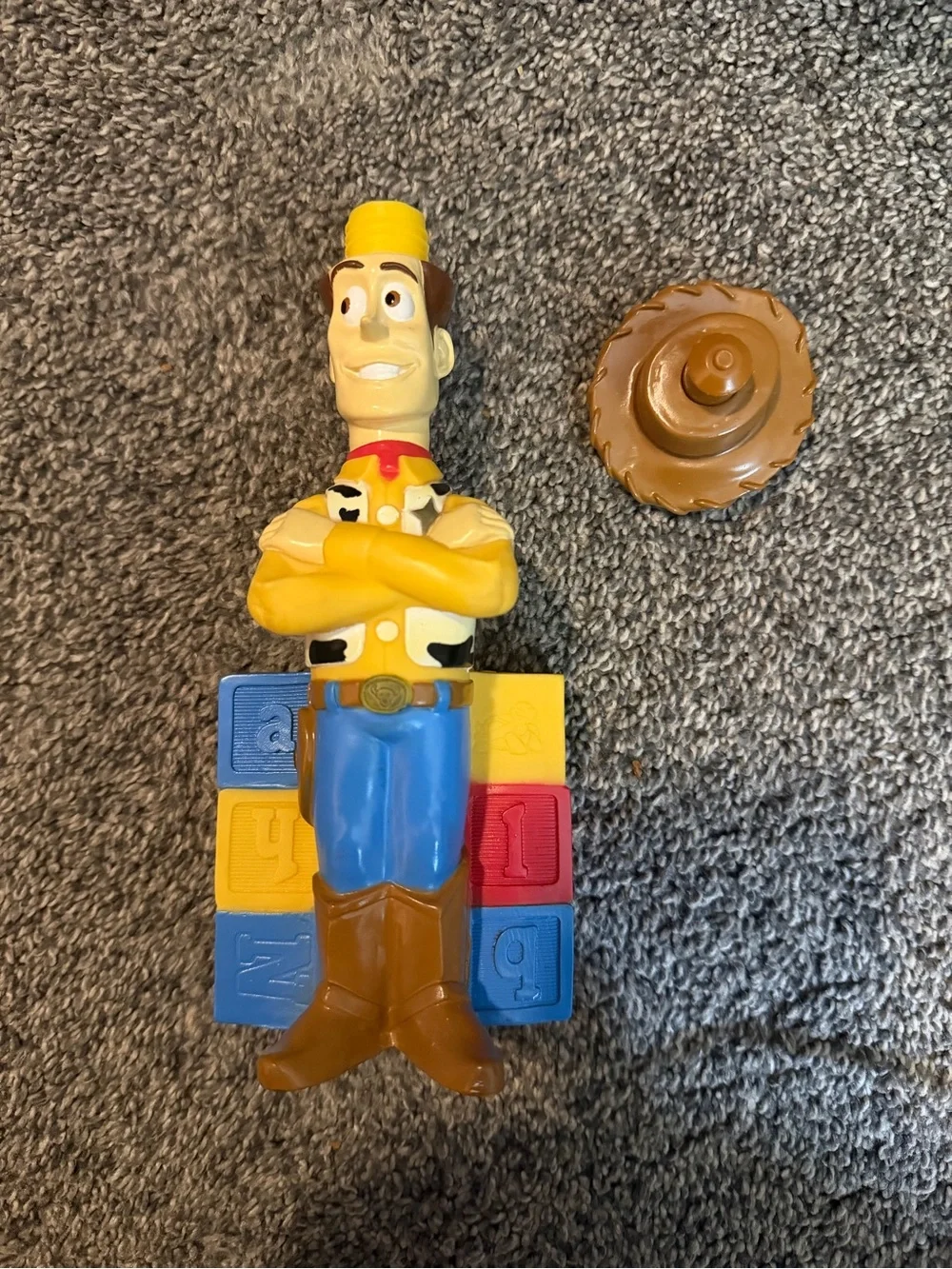 Vintage 1995 Disney Pixar Toy Story Woody Squeeze Bottle, originally offered a